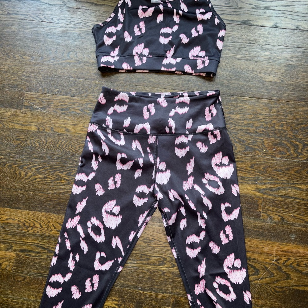 Society Pink and Black Activewear Set